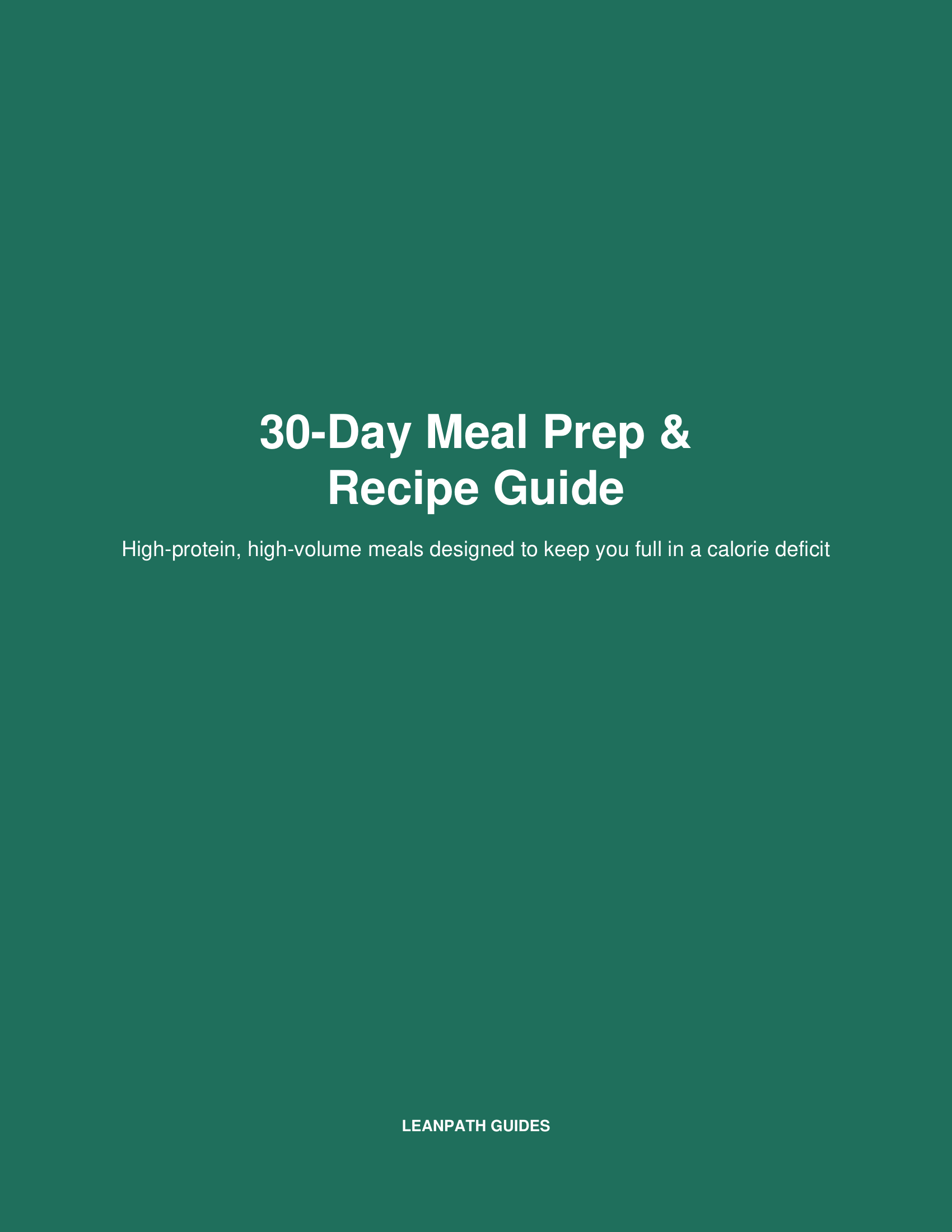 30-Day Meal Prep & Recipe Guide (PDF)