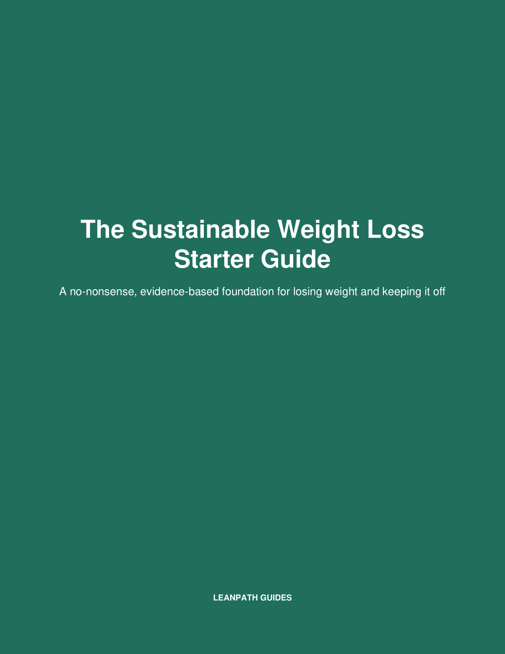The Sustainable Weight Loss Starter Guide (PDF)